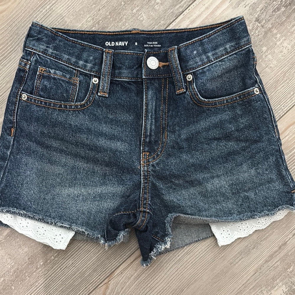 Old Navy Blue Jean Shorts Distressed Cut-Off Style